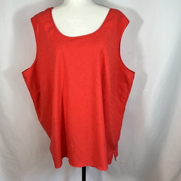 Penningtons Dark Coral Pink Floral Tank Top Blouse - Picture 7 of 10